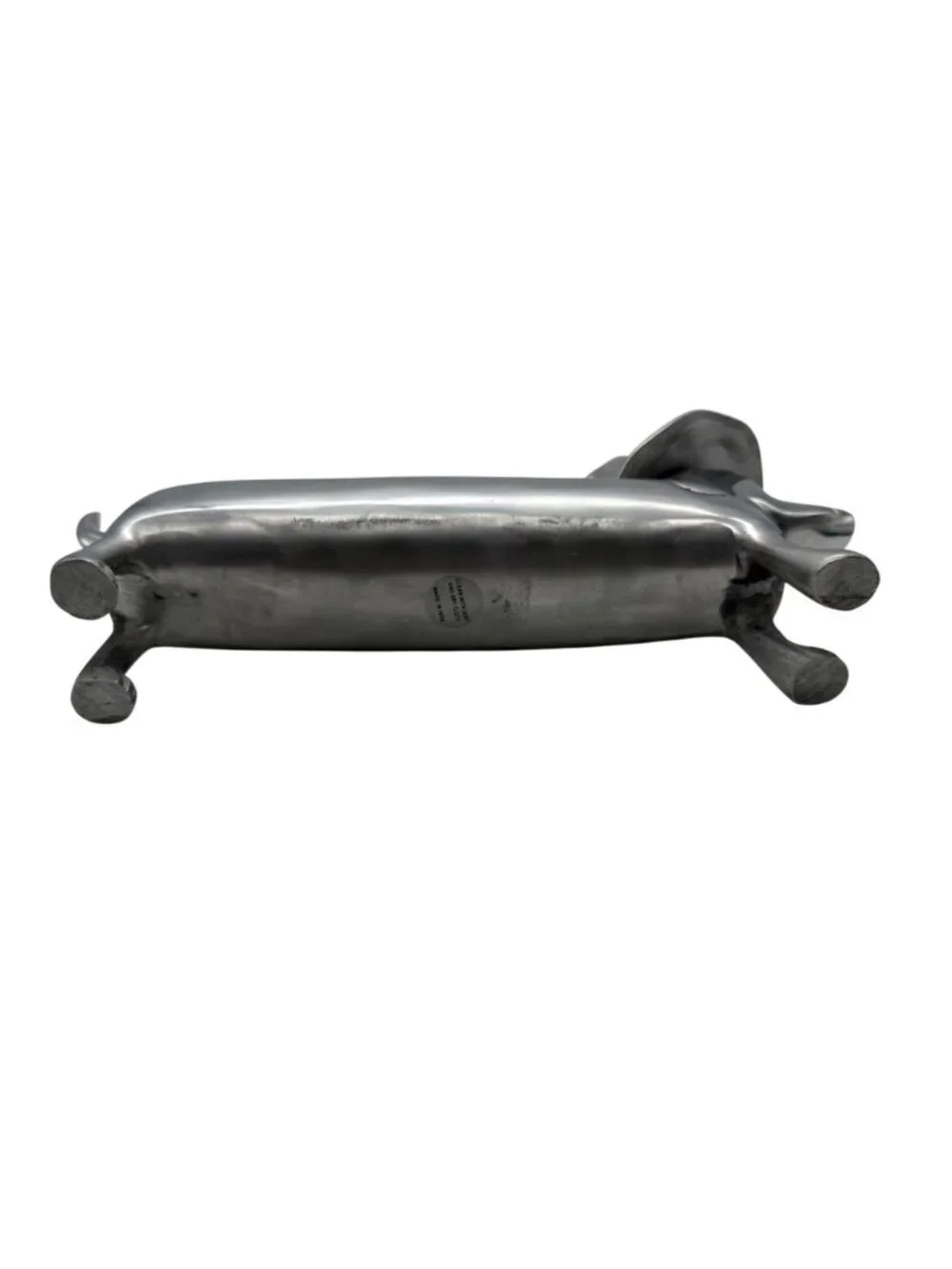 Halloween Dachshund Weiner Dog Witch Silver Metal 3D Candy Treat Serving Tray